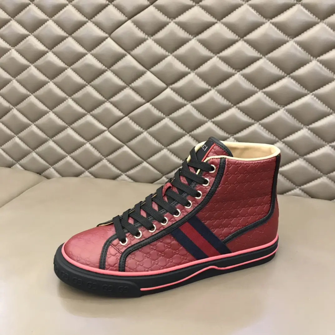 Unisex Gucci Sneaker Tennis 1977 High in Red –  Rep Shoes with Iconic Replica Style 967