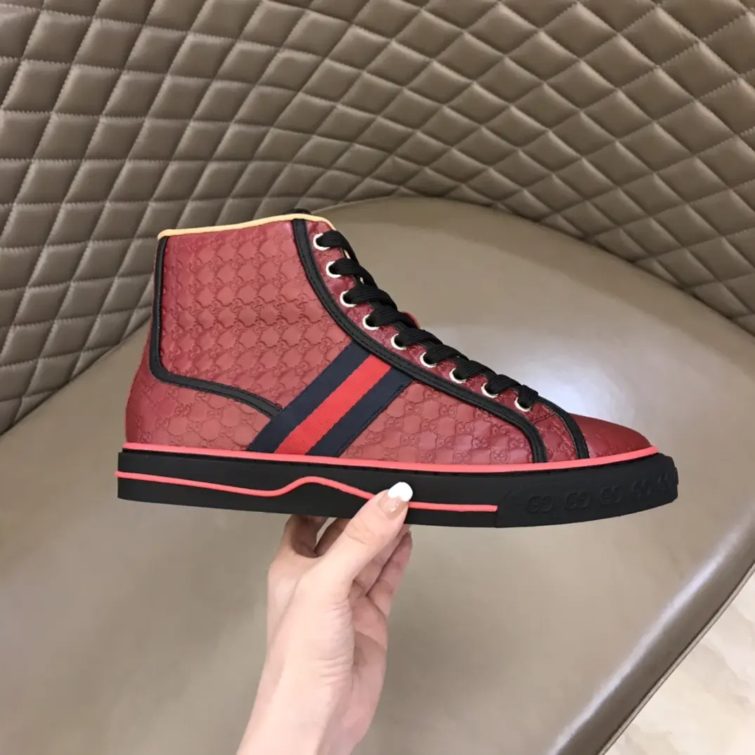 Unisex Gucci Sneaker Tennis 1977 High in Red –  Rep Shoes with Iconic Replica Style 967