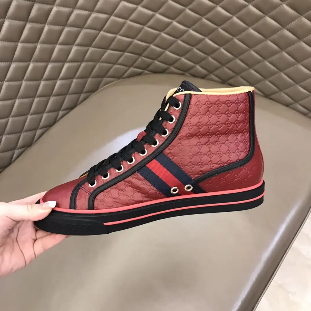 Unisex Gucci Sneaker Tennis 1977 High in Red –  Rep Shoes with Iconic Replica Style 967
