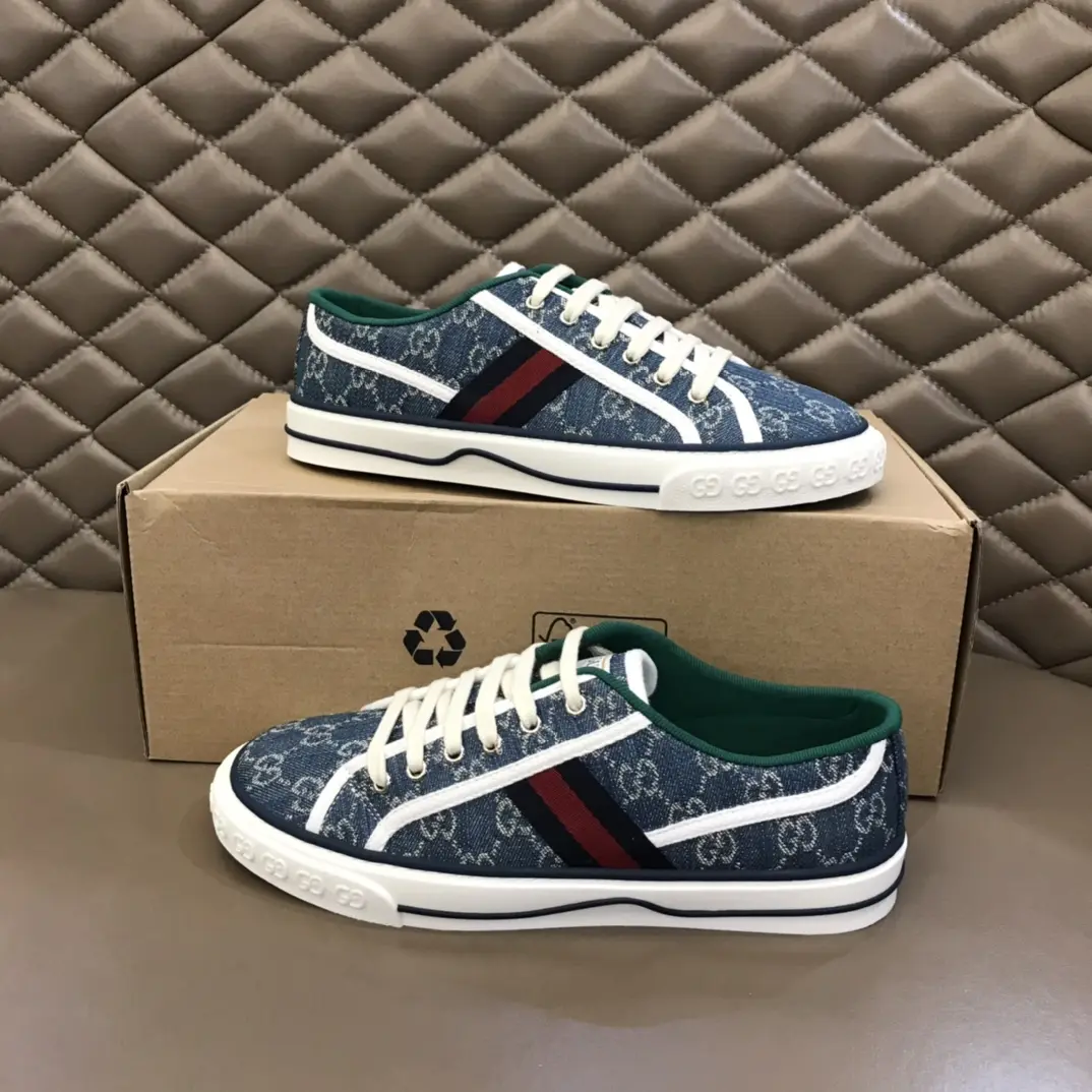 WrinkleFree Gucci Sneaker Tennis 1977 Low in Blue –  Rep Shoes & Replica Footwear 973