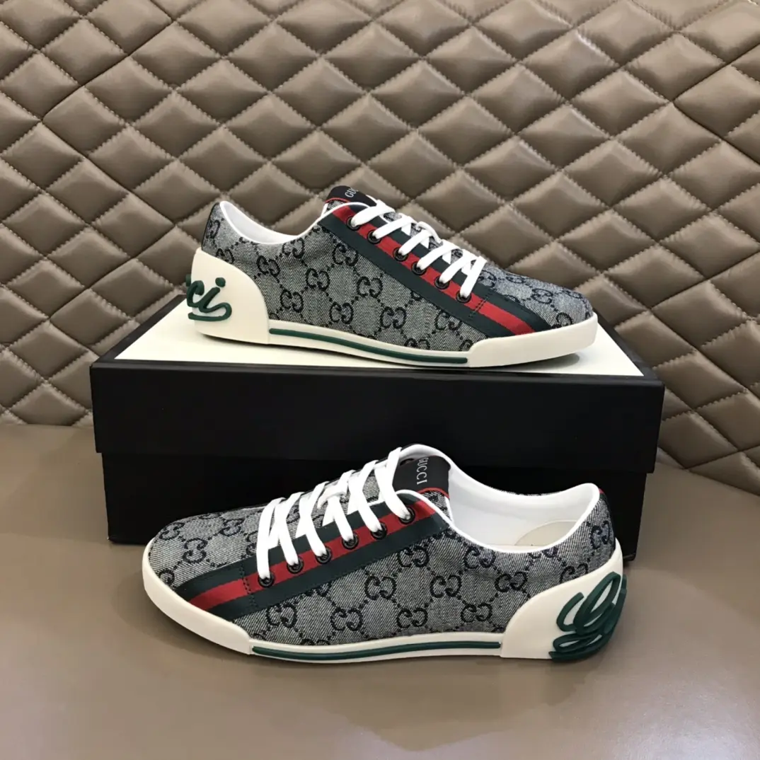 GoodFit Gucci Sneaker Tennis 1977 in Gray –  Rep Shoes with Replica Gucci Style 956
