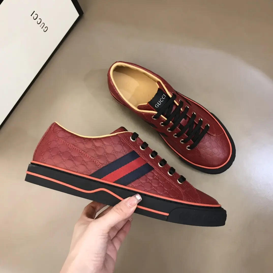 Durable Gucci Sneaker Tennis 1977 in Red –  Rep Shoes with Iconic Replica Style 985