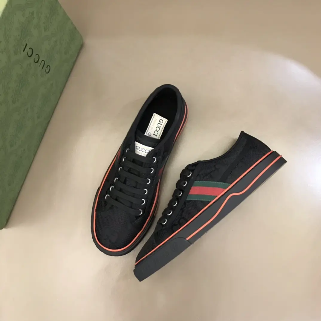 TopPick Gucci Tennis 1977 Black Canvas Sneakers –  Rep Shoes & Gucci Replica 877