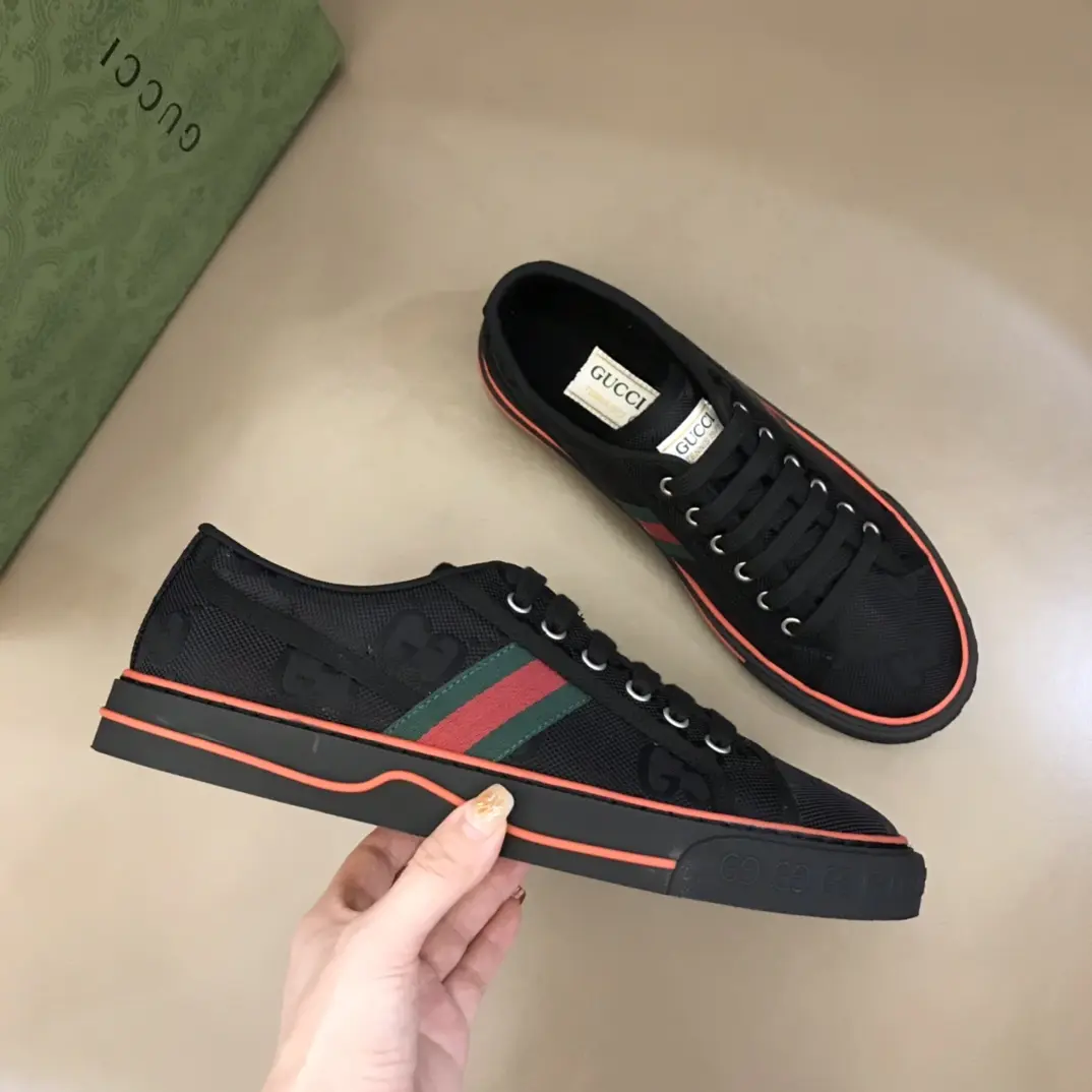 TopPick Gucci Tennis 1977 Black Canvas Sneakers –  Rep Shoes & Gucci Replica 877