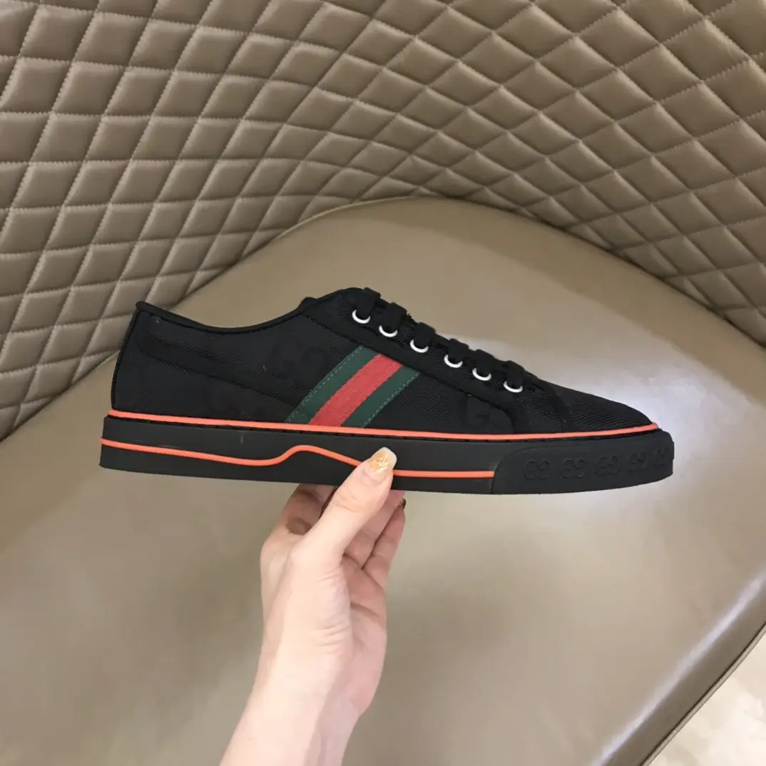 TopPick Gucci Tennis 1977 Black Canvas Sneakers –  Rep Shoes & Gucci Replica 877