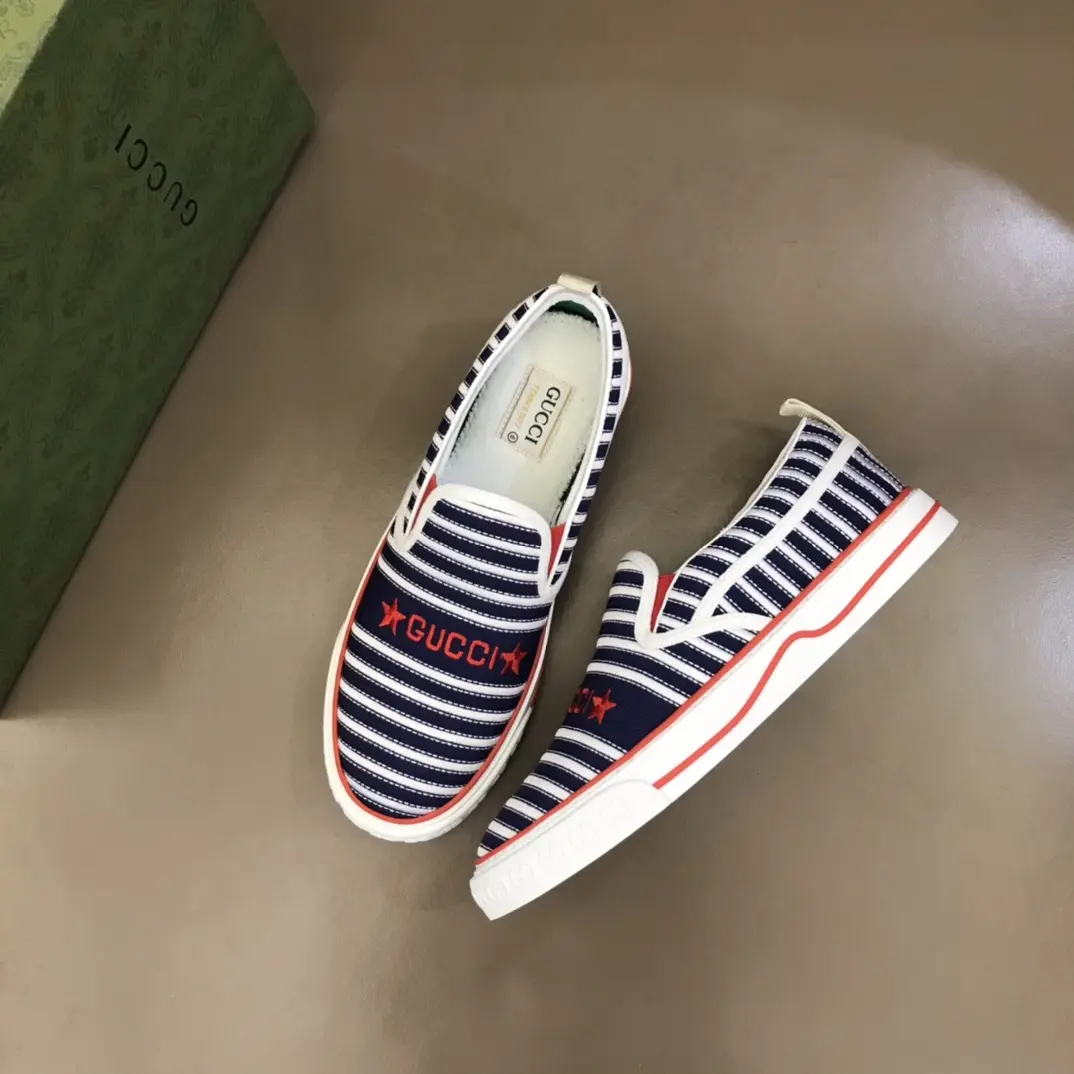 Gucci Tennis 1977 Striped Slip-On Shoes –  Gucci Replica with High Quality Craftsmanship Reliable 876