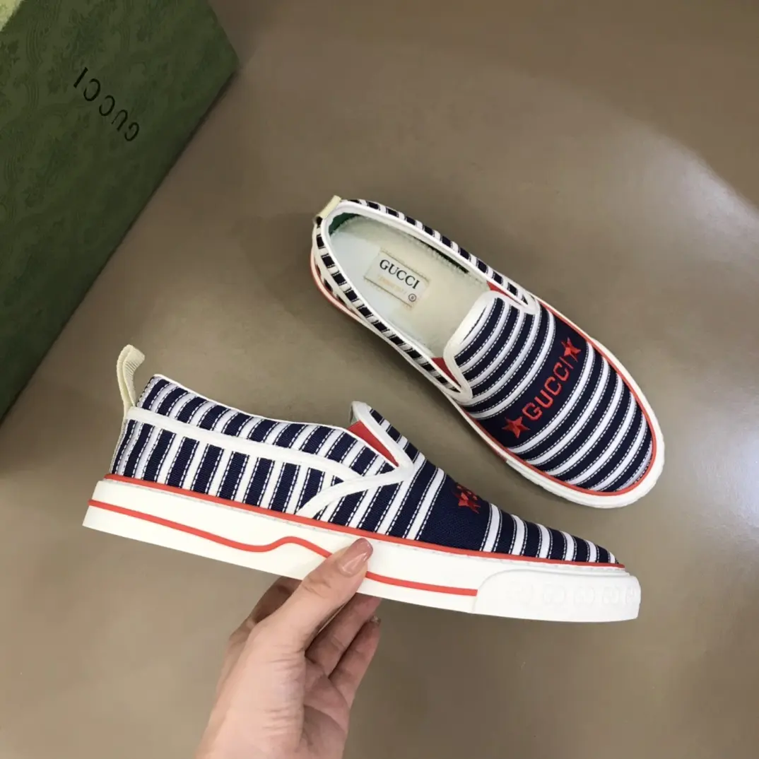 Gucci Tennis 1977 Striped Slip-On Shoes –  Gucci Replica with High Quality Craftsmanship Reliable 876