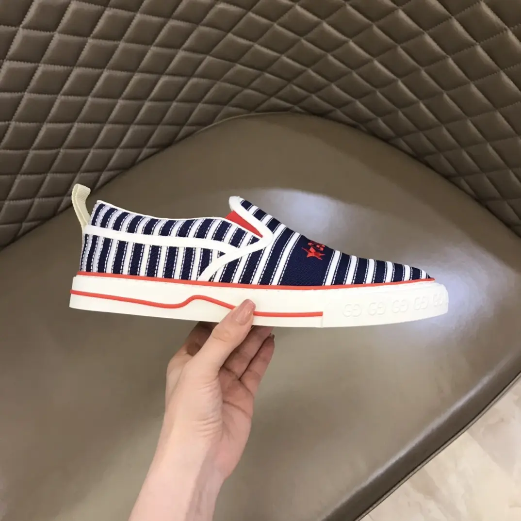 Gucci Tennis 1977 Striped Slip-On Shoes –  Gucci Replica with High Quality Craftsmanship Reliable 876