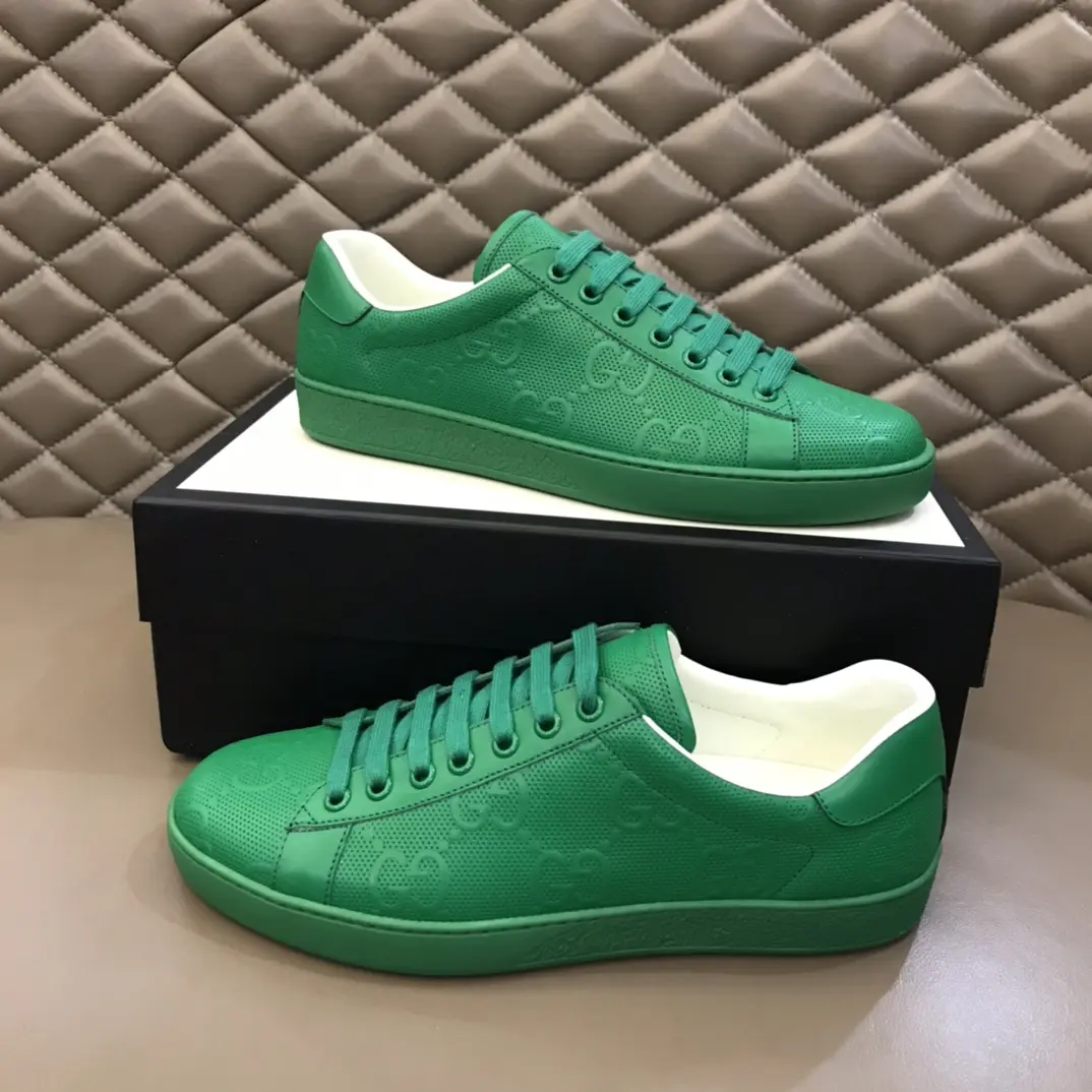 Gucci Women’s Green GG Pattern Ace Sneakers – Early Fall 2020 Collection, High Quality Replica Shoes, Gucci Replica, Size 5-8. DailyWear 873