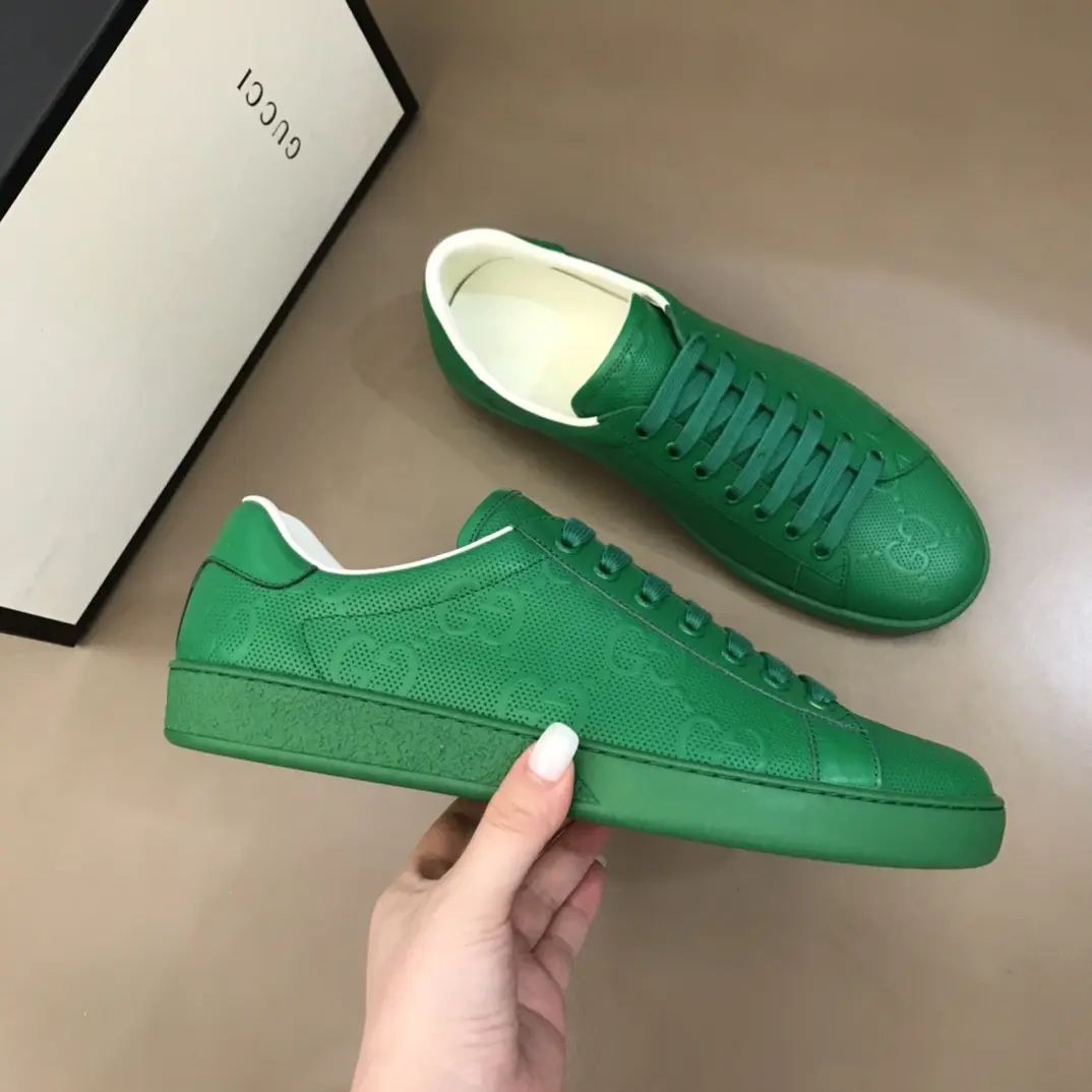 Gucci Women’s Green GG Pattern Ace Sneakers – Early Fall 2020 Collection, High Quality Replica Shoes, Gucci Replica, Size 5-8. DailyWear 873