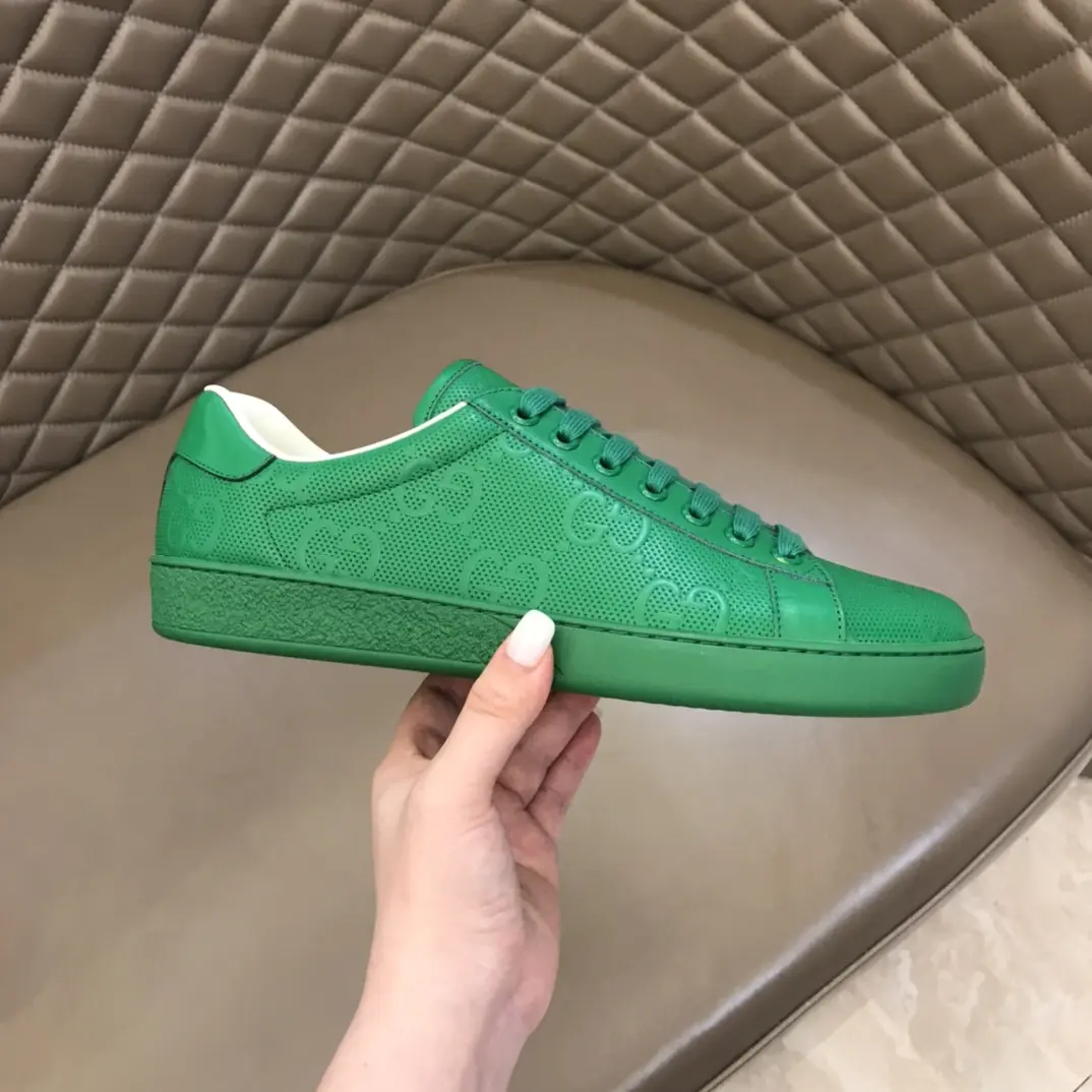 Gucci Women’s Green GG Pattern Ace Sneakers – Early Fall 2020 Collection, High Quality Replica Shoes, Gucci Replica, Size 5-8. DailyWear 873