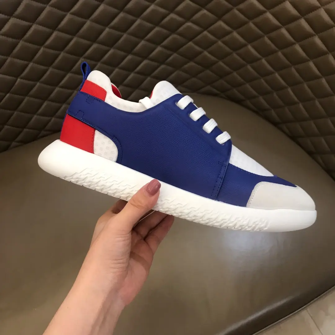 HERMES  Sneakers Blue White Leather – Replica Hermes & Rep Shoes Collection Snug 87