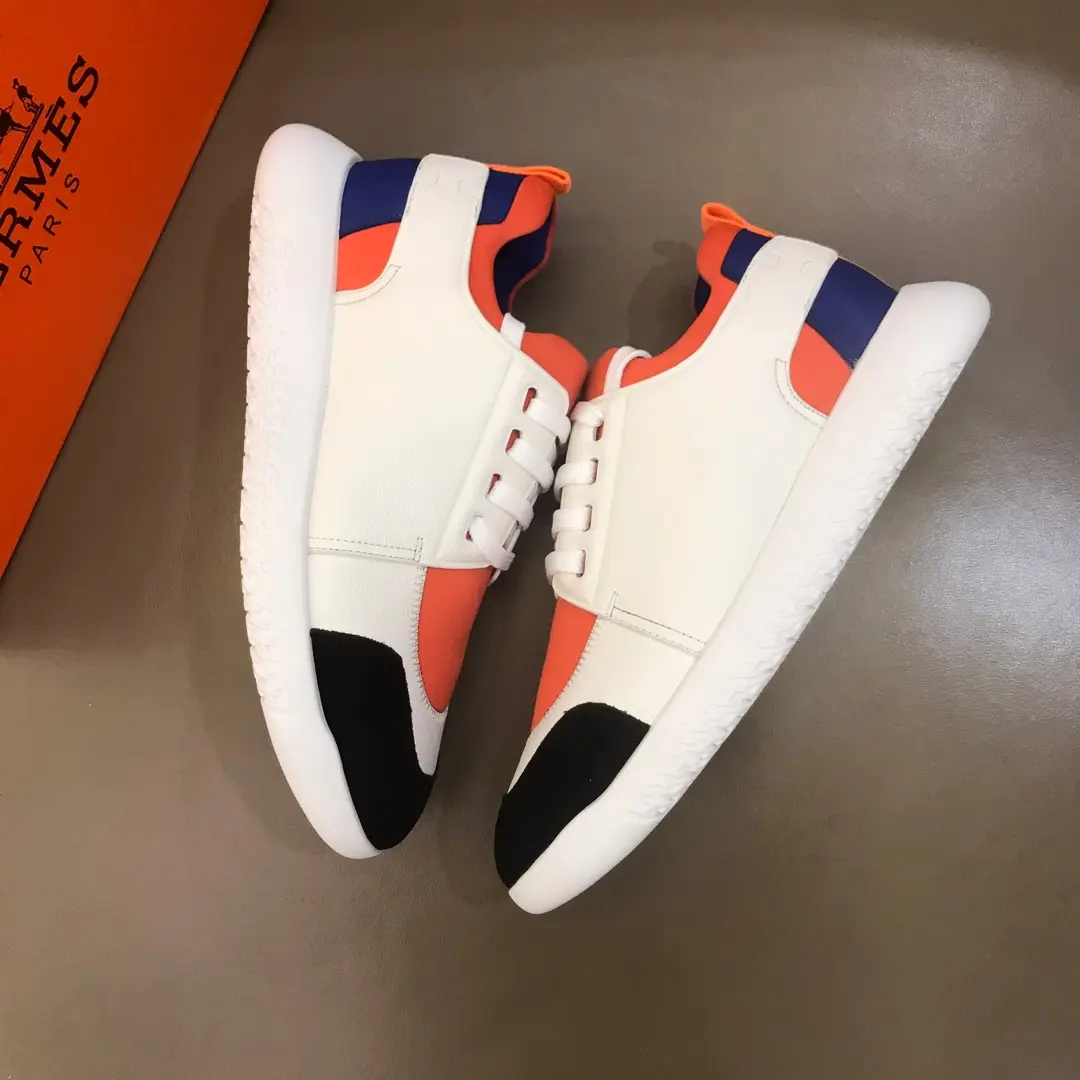 TimelessDesign HERMES  Sneakers Orange White Black – Replica Hermes & Rep Shoes Collection 86