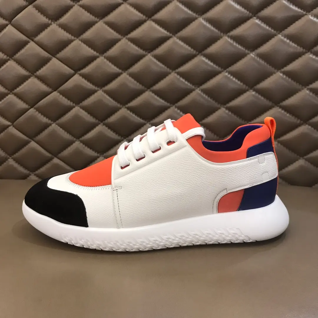 TimelessDesign HERMES  Sneakers Orange White Black – Replica Hermes & Rep Shoes Collection 86
