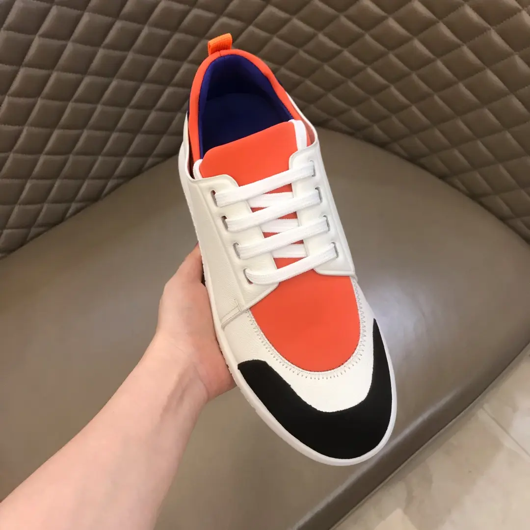TimelessDesign HERMES  Sneakers Orange White Black – Replica Hermes & Rep Shoes Collection 86