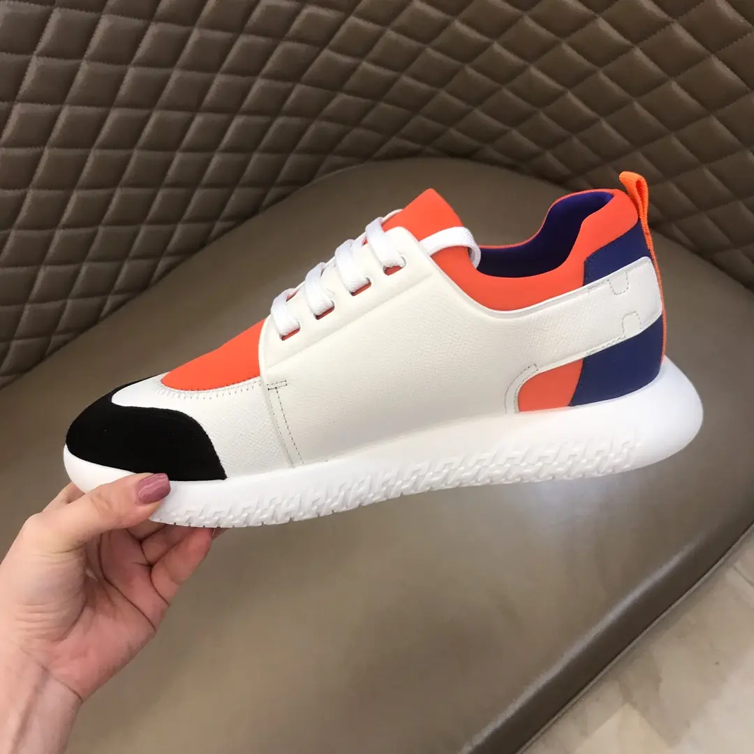 TimelessDesign HERMES  Sneakers Orange White Black – Replica Hermes & Rep Shoes Collection 86