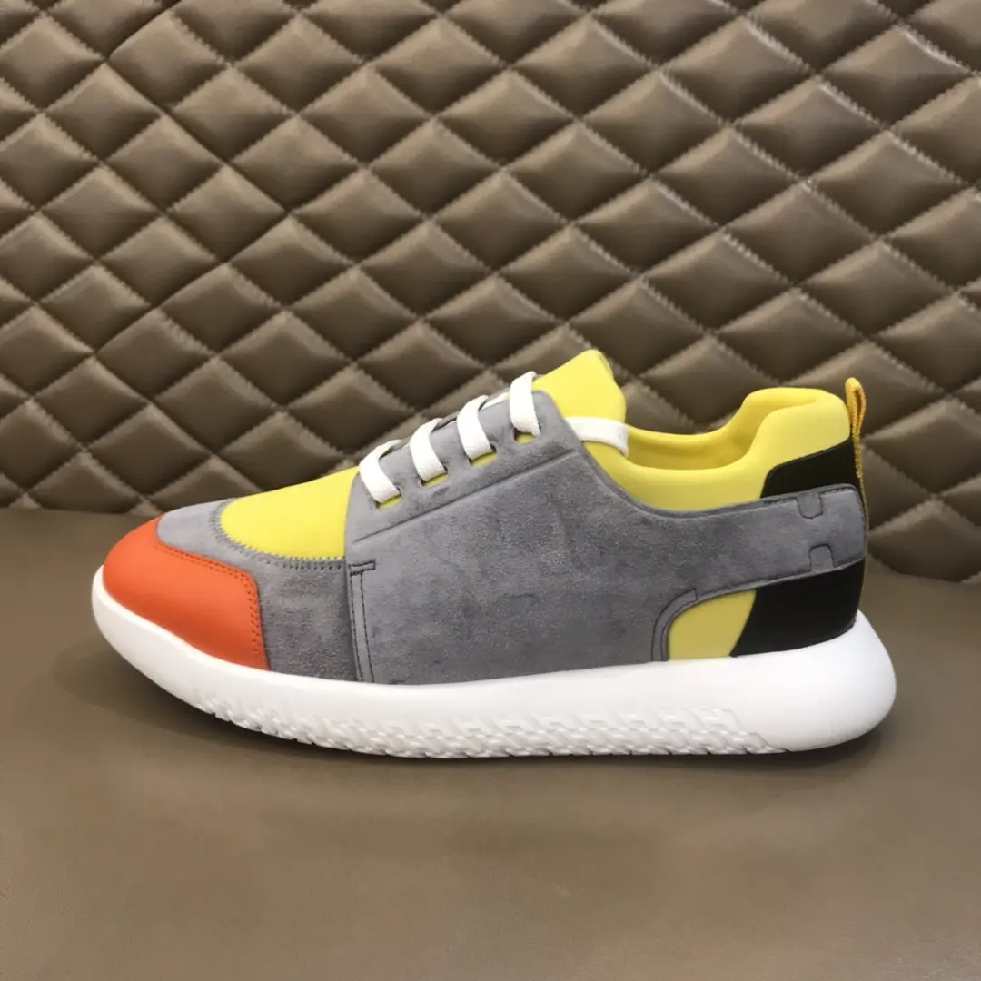 Minimalist Hermes  Sneakers Yellow Grey Orange – Replica Hermes & High-Quality Rep Shoes 99