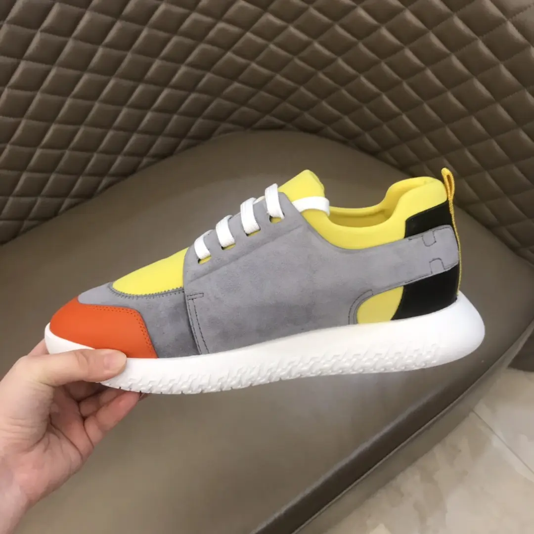 Minimalist Hermes  Sneakers Yellow Grey Orange – Replica Hermes & High-Quality Rep Shoes 99