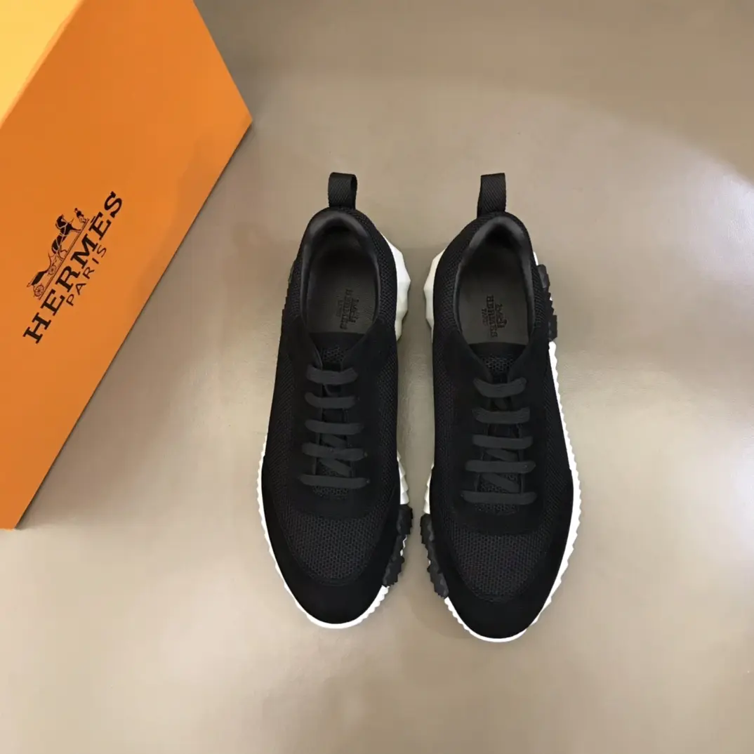 Hermès Crew  Sneakers, Black, Lace-Up – Premium Replica Hermes Shoes Edition Bold 69