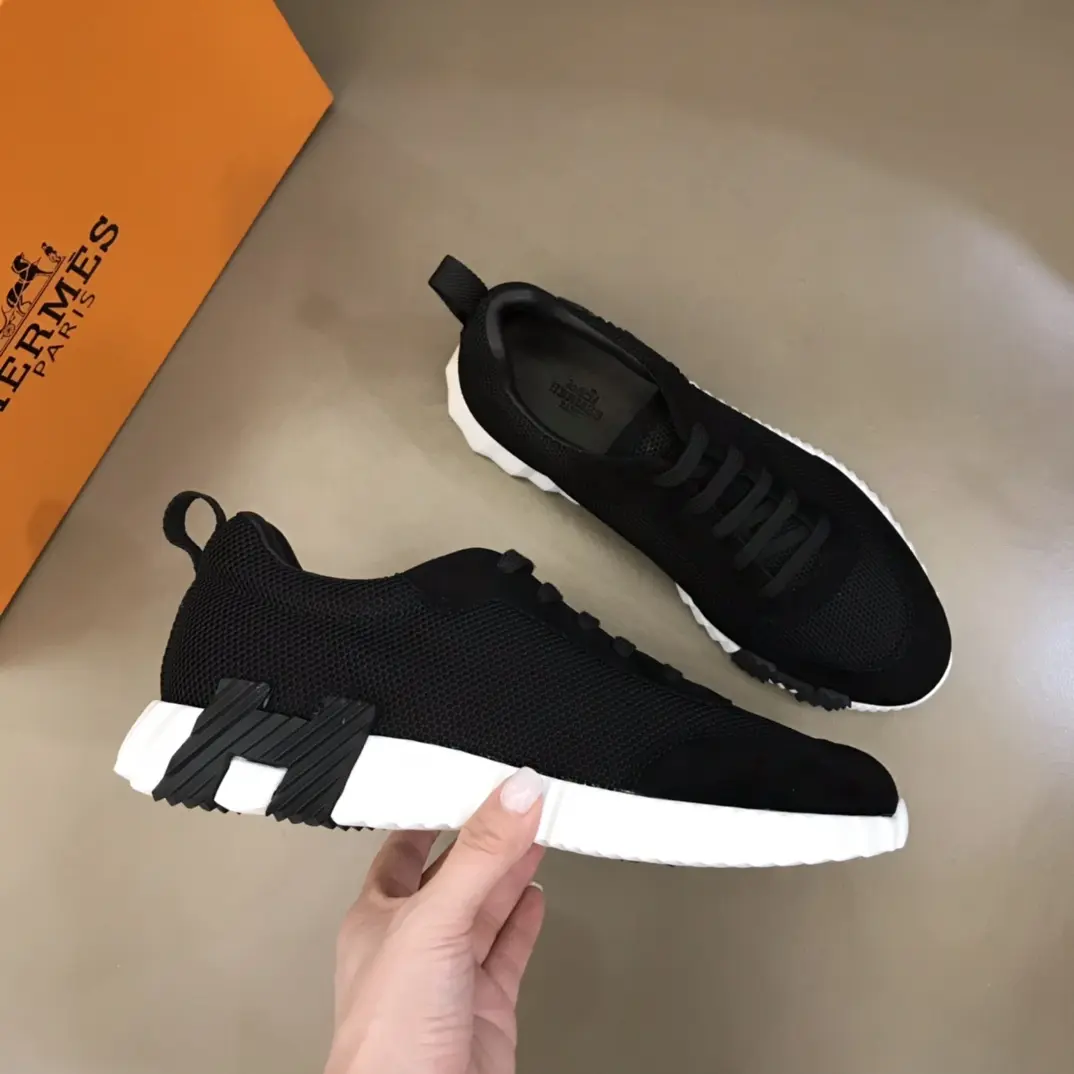 Hermès Crew  Sneakers, Black, Lace-Up – Premium Replica Hermes Shoes Edition Bold 69