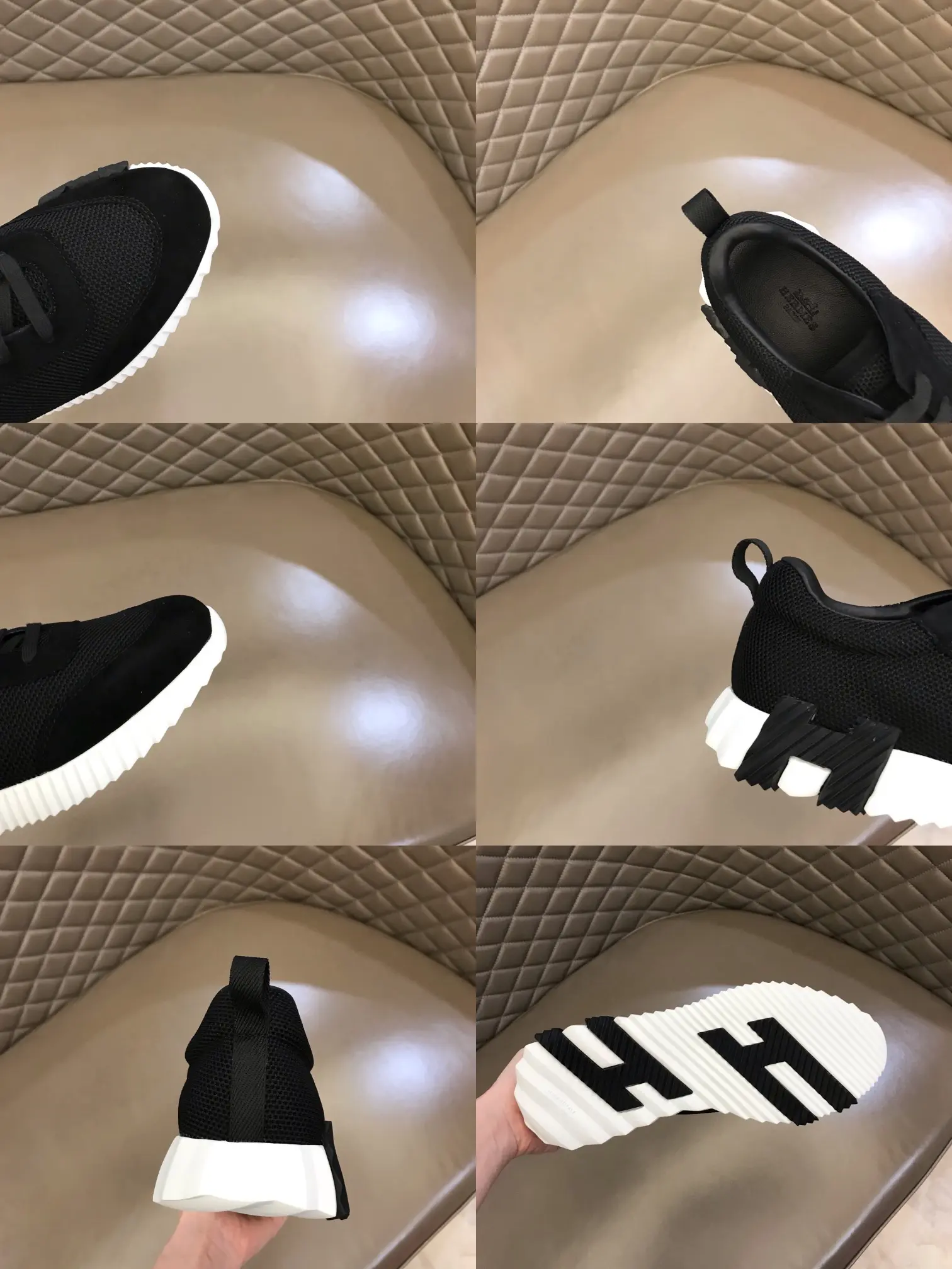 Hermès Crew  Sneakers, Black, Lace-Up – Premium Replica Hermes Shoes Edition Bold 69