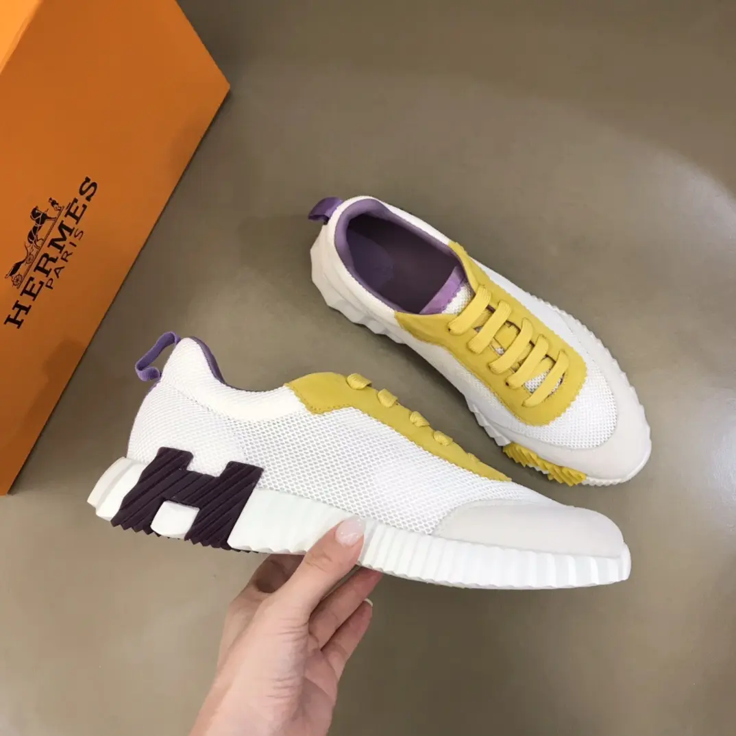 AllSeason Hermès Crew  Sneakers White Yellow – Premium Rep Shoes & Replica Hermes Footwear 68