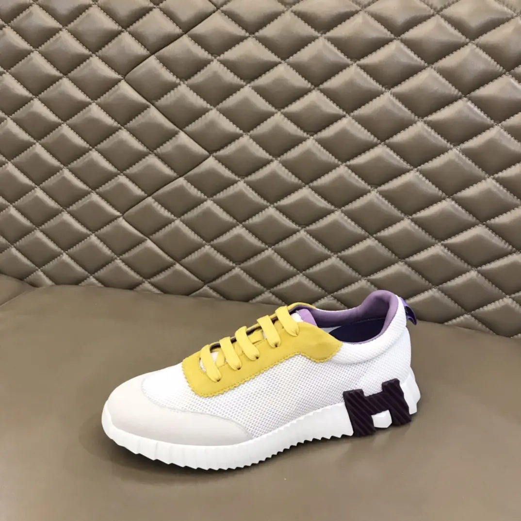 AllSeason Hermès Crew  Sneakers White Yellow – Premium Rep Shoes & Replica Hermes Footwear 68