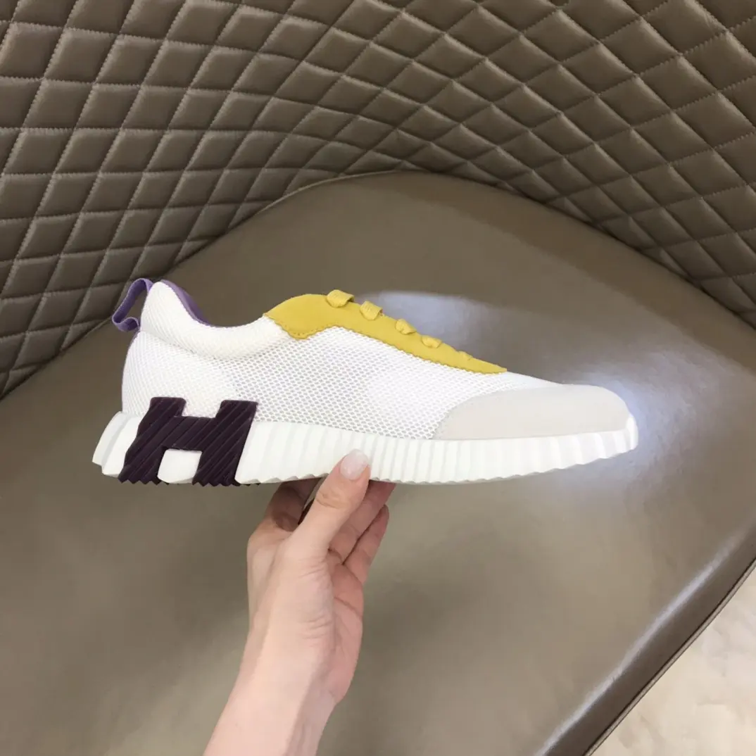 AllSeason Hermès Crew  Sneakers White Yellow – Premium Rep Shoes & Replica Hermes Footwear 68