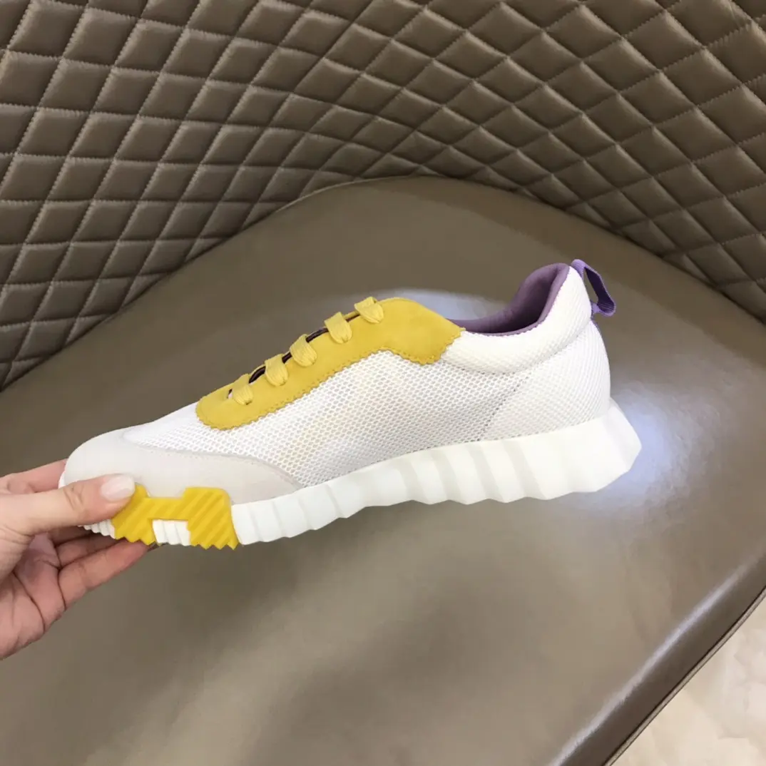 AllSeason Hermès Crew  Sneakers White Yellow – Premium Rep Shoes & Replica Hermes Footwear 68
