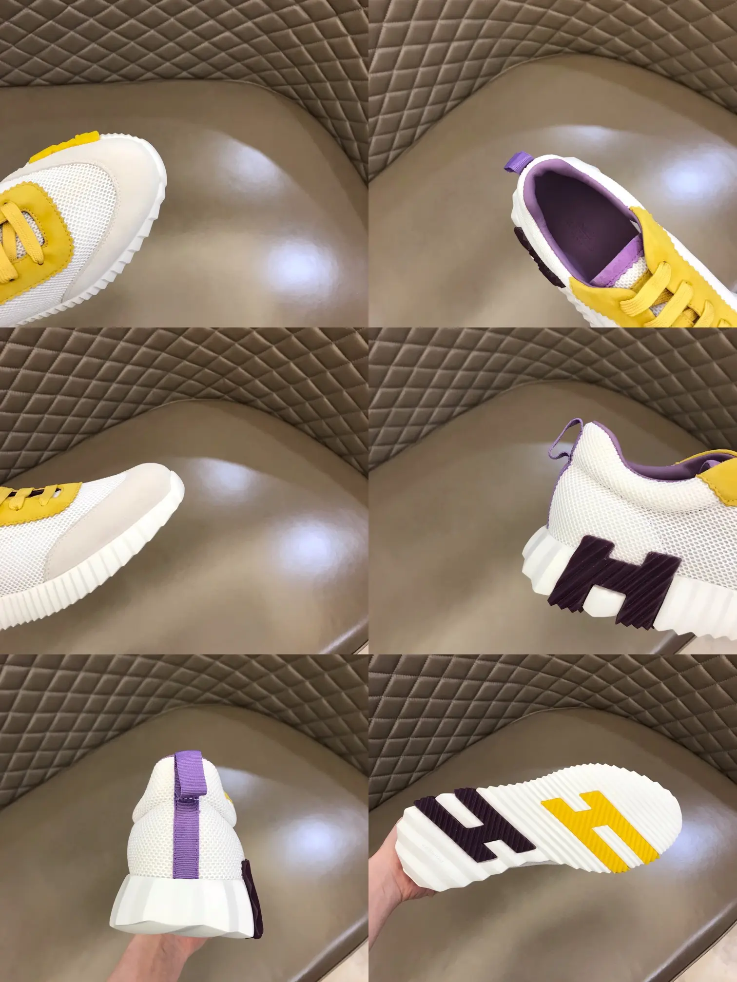 AllSeason Hermès Crew  Sneakers White Yellow – Premium Rep Shoes & Replica Hermes Footwear 68