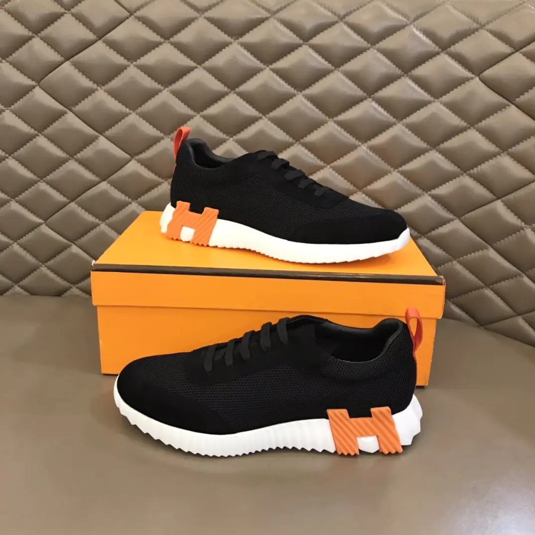 Soft Hermès Crew Sneaker, Black,  Style with Replica Hermes Shoes Design 73