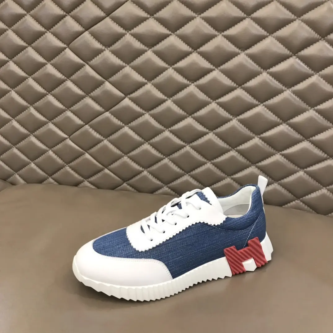 Hermès Crew Sneakers Blue White  – Replica Hermes Design with Premium Rep Shoes Sophisticated 79
