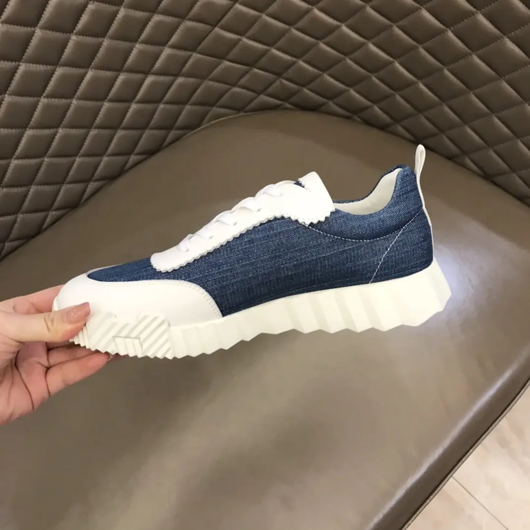 Hermès Crew Sneakers Blue White  – Replica Hermes Design with Premium Rep Shoes Sophisticated 79