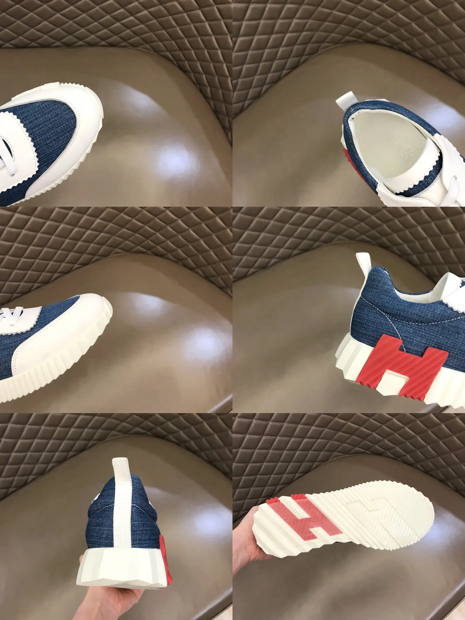 Hermès Crew Sneakers Blue White  – Replica Hermes Design with Premium Rep Shoes Sophisticated 79