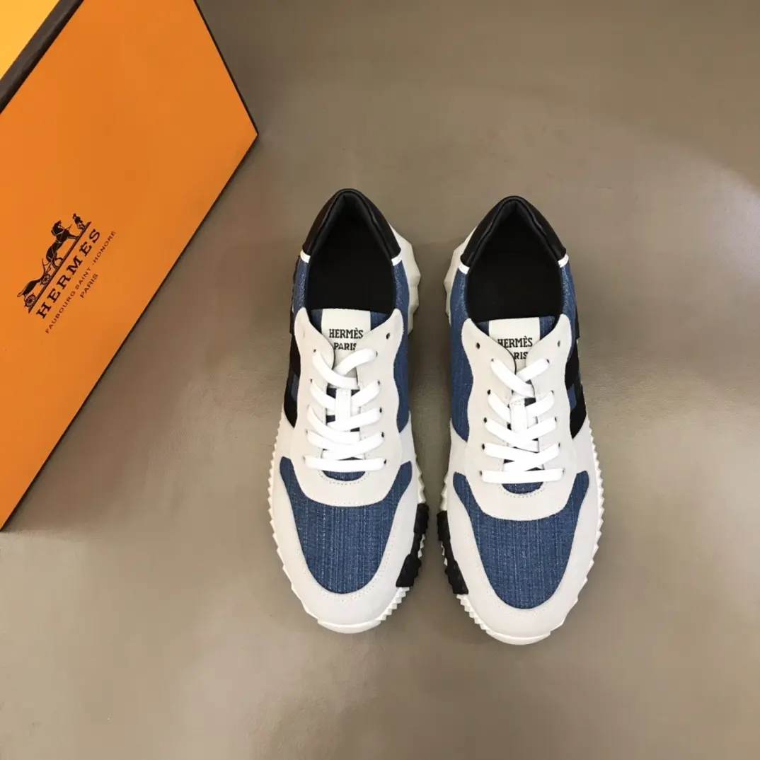 Hermès Crew Sneakers Blue White Style – Replica Hermes Shoes & Rep Footwear Youthful 77