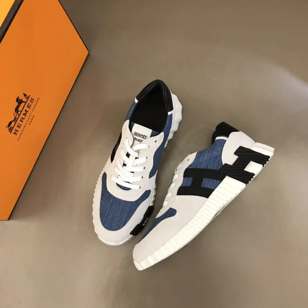 Hermès Crew Sneakers Blue White Style – Replica Hermes Shoes & Rep Footwear Youthful 77