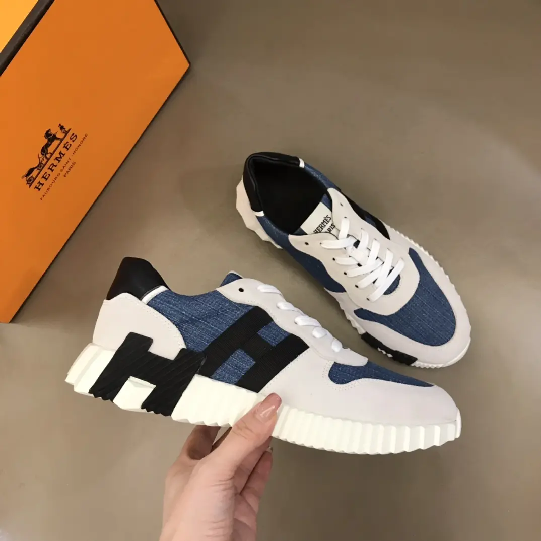 Hermès Crew Sneakers Blue White Style – Replica Hermes Shoes & Rep Footwear Youthful 77