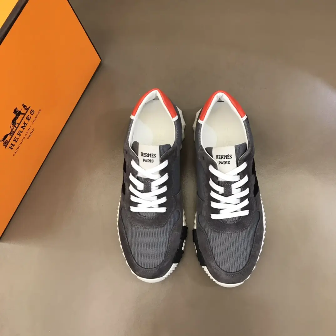 Functional Hermès Crew Sneakers, Grey,  Style with Replica Hermes Shoes Design 81