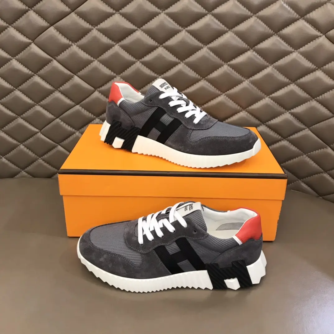 Functional Hermès Crew Sneakers, Grey,  Style with Replica Hermes Shoes Design 81
