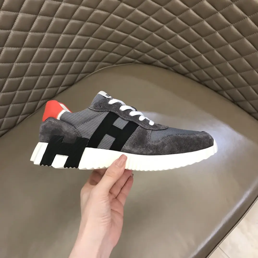 Functional Hermès Crew Sneakers, Grey,  Style with Replica Hermes Shoes Design 81
