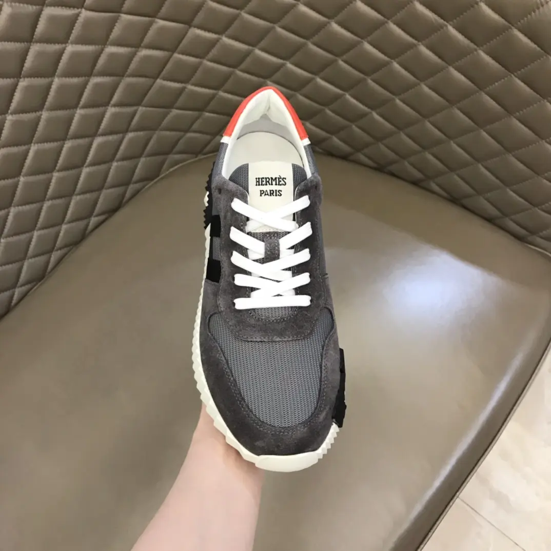 Functional Hermès Crew Sneakers, Grey,  Style with Replica Hermes Shoes Design 81
