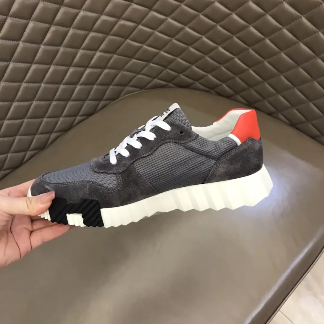 Functional Hermès Crew Sneakers, Grey,  Style with Replica Hermes Shoes Design 81