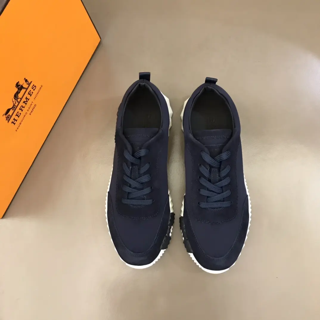 Hermès Crew Sneakers, Navy,  Style with Replica Hermes Shoes Design GoodFit 74
