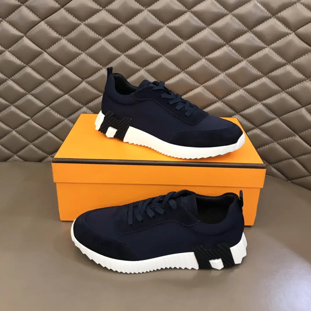 Hermès Crew Sneakers, Navy,  Style with Replica Hermes Shoes Design GoodFit 74