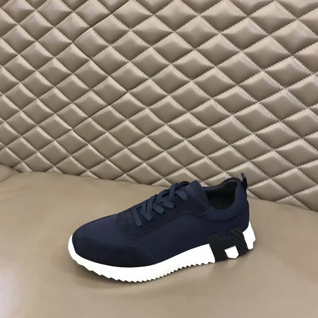 Hermès Crew Sneakers, Navy,  Style with Replica Hermes Shoes Design GoodFit 74