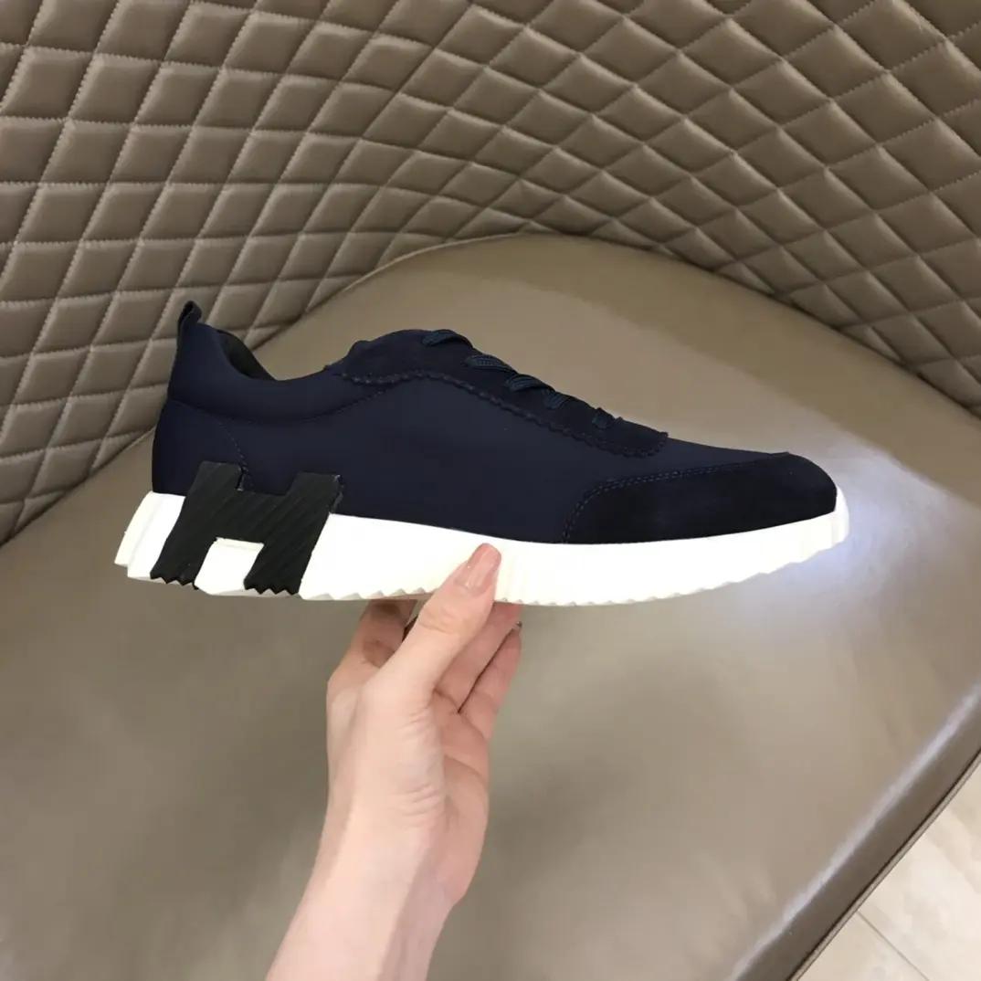 Hermès Crew Sneakers, Navy,  Style with Replica Hermes Shoes Design GoodFit 74
