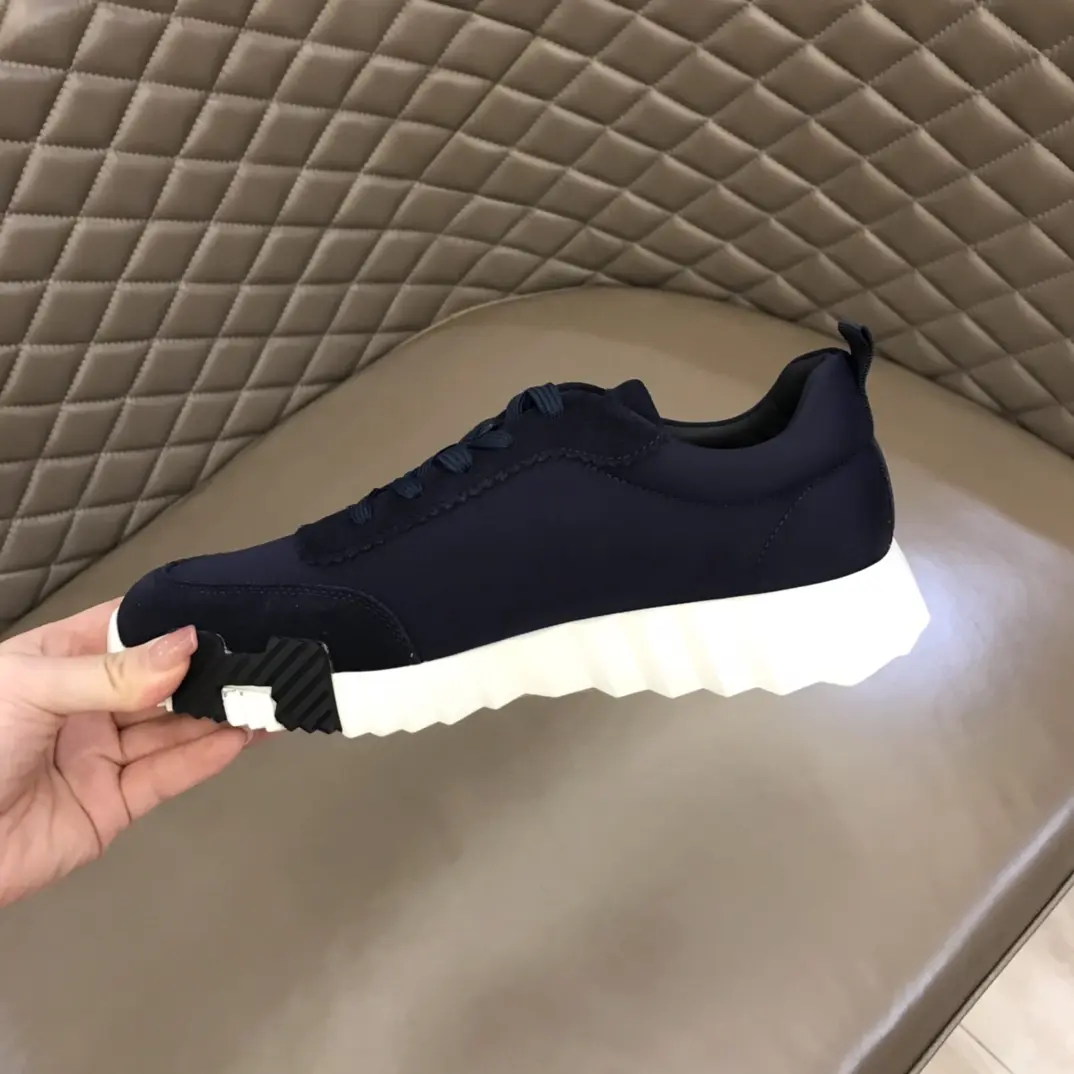 Hermès Crew Sneakers, Navy,  Style with Replica Hermes Shoes Design GoodFit 74