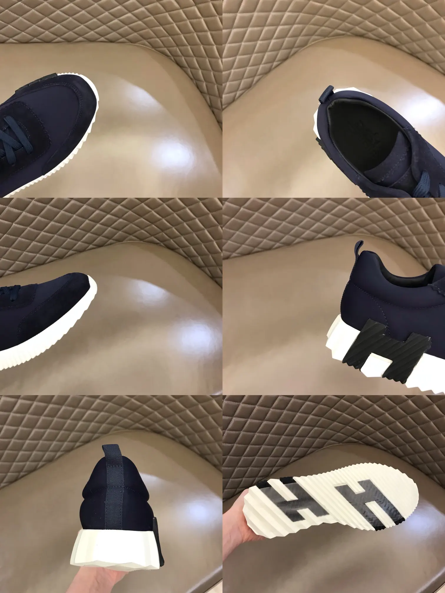 Hermès Crew Sneakers, Navy,  Style with Replica Hermes Shoes Design GoodFit 74