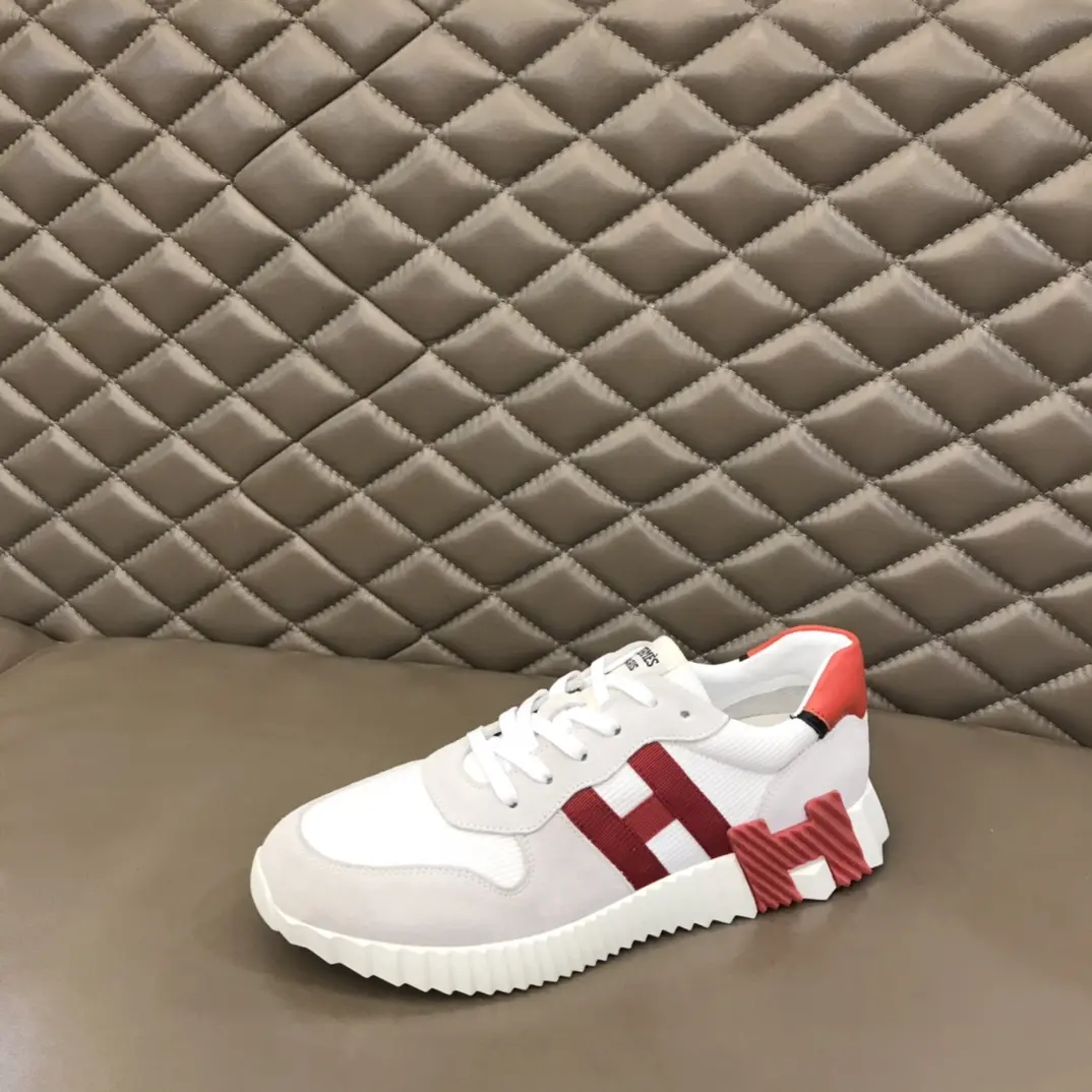 Hermès Crew Sneakers White Red Trim –  Rep Shoes & Replica Hermes Footwear TopPick 89