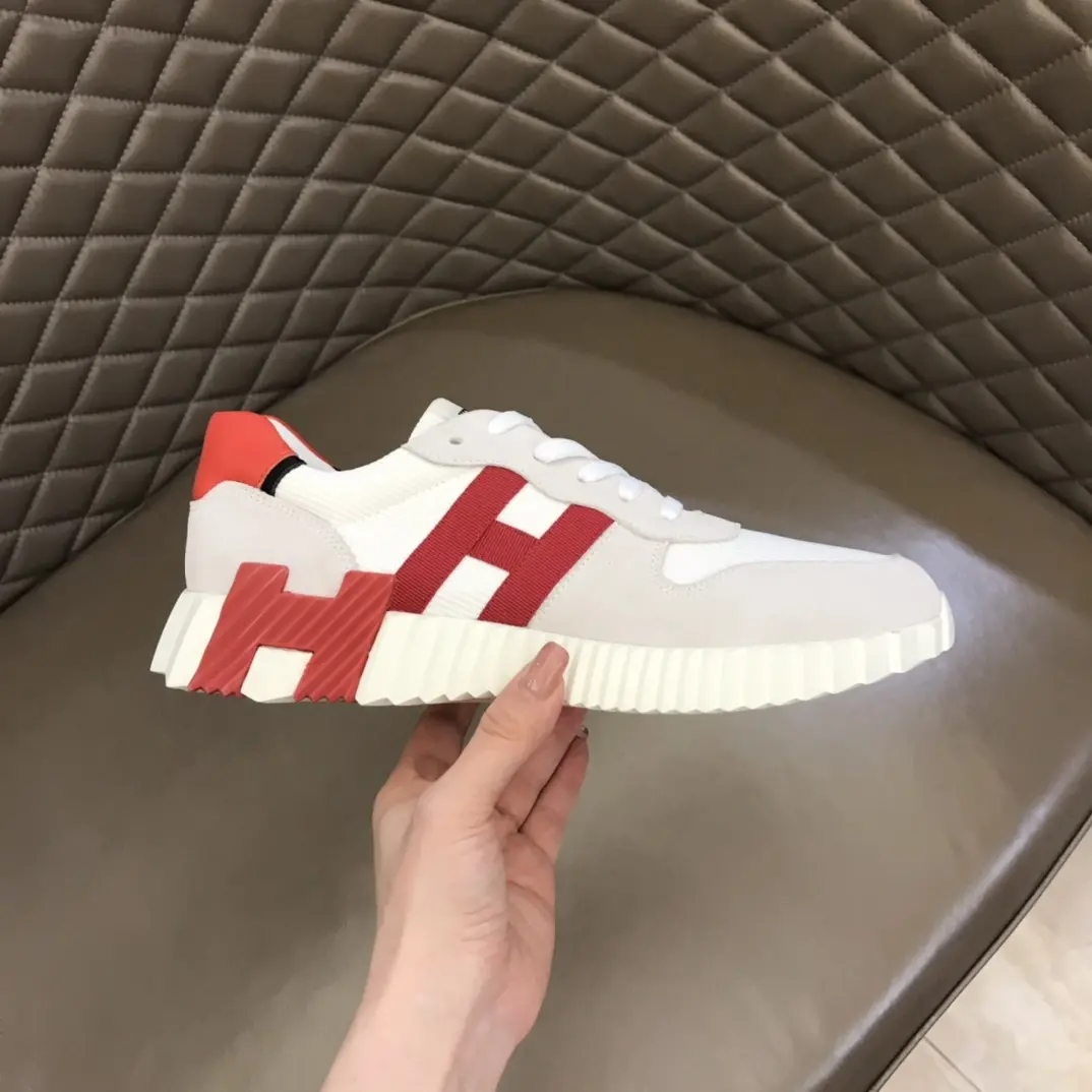 Hermès Crew Sneakers White Red Trim –  Rep Shoes & Replica Hermes Footwear TopPick 89